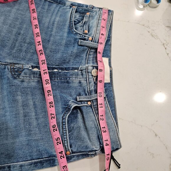 NEW! Mother Superior The Fly Cut Tomcat Roller Wide Leg Denim Jeans Size 29 - Picture 15 of 16